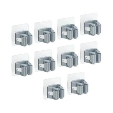 Imagem de Suporte De Parede Autoadesivo Para Vassouras E Rodos, Gancho Organizad