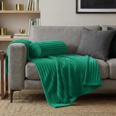 Imagem de Manta Casal Microfibra Canelada Soft 2,00m X 1,80m Cobertor Macio Avel