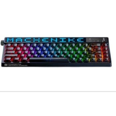 Imagem de Teclado Mecânico Gamer Machenike KT68-B68W Pro, 65%, Switch Gateron North Pole Linear, Tri-Mode-Unissex