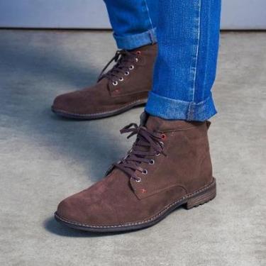 Imagem de Bota Masculina Casual Coturno Confortável Leve Macio Resistente Antiderrapante Dia A Dia-Masculino