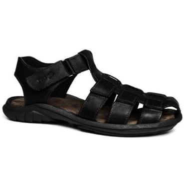 Imagem de Sandália Papete Masculina De Couro Preto - DCB6500LTPTO-Masculino