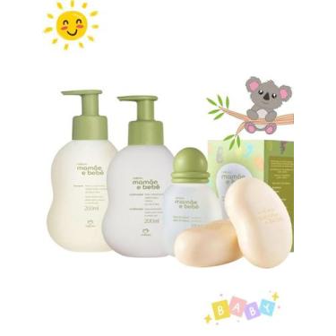 Imagem de kit Natura Mamãe bebê com Colônia, shampoo ,condicionador + Sabonete e