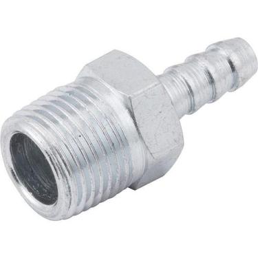 Imagem de Espigão Fixo Macho Para Mangueira 1/4 Rosca 3/8 Npt Aço Zi - Vonder