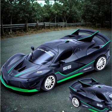 Imagem de Carrinho de Controle Remoto Carrinhos Morceg sem Fio com Farol LED Preto e Verde OEM