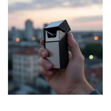 Imagem de Cigarreira Portátil Com Isqueiro Maçarico Embutido porta cigarros case