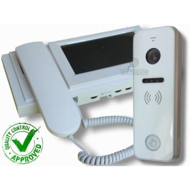 Imagem de Kit video porteiro campainha com fone tela lcd 7" colorido - TEMTEC, B