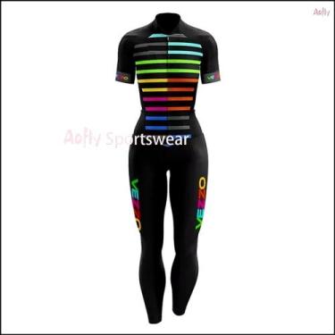 Imagem de Macacão de Ciclismo Feminino Proteção UV50+ e antibacteriana para uso 