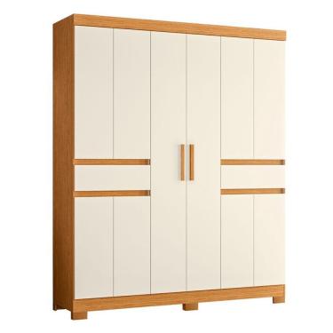 Imagem de Guarda Roupa Casal Olimpia 10 Portas Cinamomo Off White - Móveis Albatroz