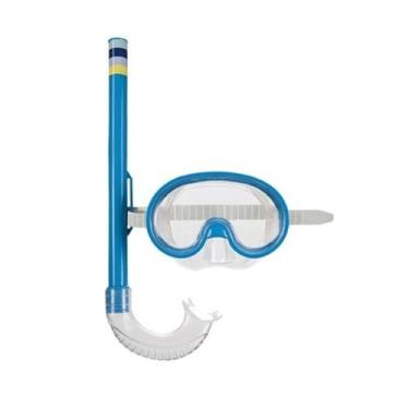 Imagem de Máscara de Mergulho e Snorkel Infantil Azul 3+ 1884 Mor