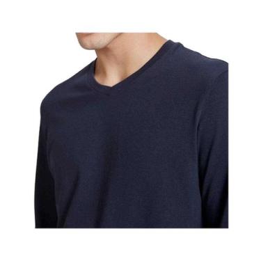 Imagem de Camiseta Hering Masculina Manga Longa 022d Noturno, XXG, Noturno