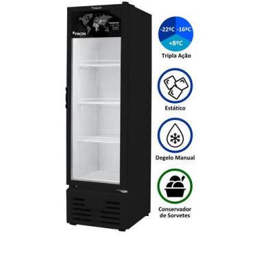 Imagem de Conservador vertical porta de vidro vcet284, 284 litros, preto - 220v 