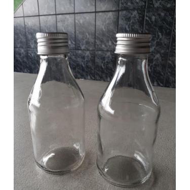 Imagem de 20 Garrafas Coquinho Lisa de Vidro 200ml (Leite de Coco) Com Tampa - n