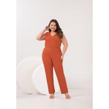Imagem de Blusa Regata Feminina Malha Modelli Plus Size Lunender C0323, Laranja 
