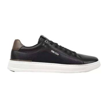 Imagem de Sapatênis Ferracini Couro Gold - Masculino, Preto, 43
