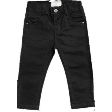 Imagem de Calça Sarja Preta Skin Infantil Anjos Baby, Preto, 3