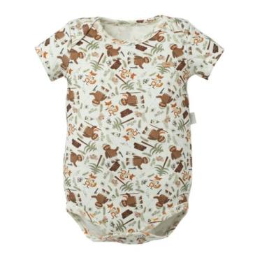 Imagem de Body Bebê Curto Menino Estampado Camping - Hug, Off white, M