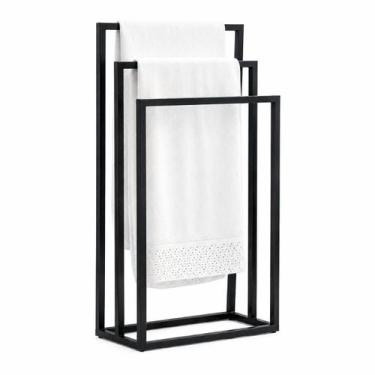 Imagem de Suporte Porta Toalha Triplo de Chão para Banheiro Lavabo - ÉdeCasaMóve