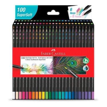 Imagem de Lápis De Cor Faber-Castell Super Soft 100 Cores 1207100SOFT, 12 Tons D