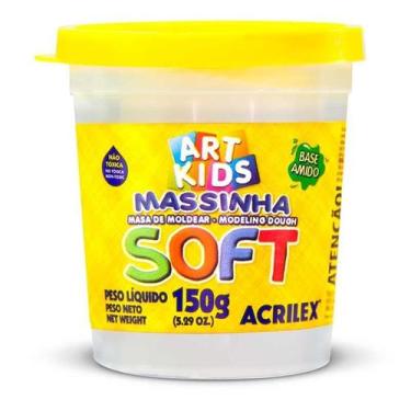 Imagem de Massa de Modelar Soft 150g Acrilex Branco 516 Massinha de Modelar Soft