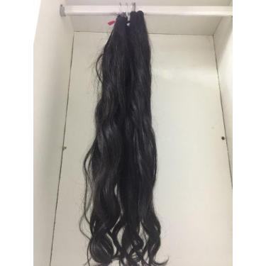 Imagem de Alongamento invisible hair 65cm 100g preto - Cabelo brasileiro do Sul 