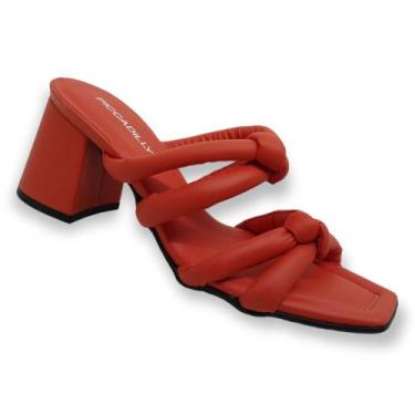 Imagem de Tamanco Salto Grosso Piccadilly 626022-1 Laranja, Laranja, 37