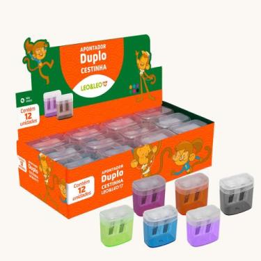 Imagem de Apontador Duplo Cestinha c/ Depósito (Caixa c/ 12 unidades) Leo&Leo Le