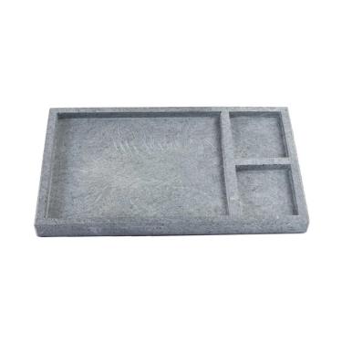 Imagem de Tábua de Servir Pedra Sabão com Borda Pé e Divisórias Gourmet 30x20cm AF1157INDSJ Industria São Jose