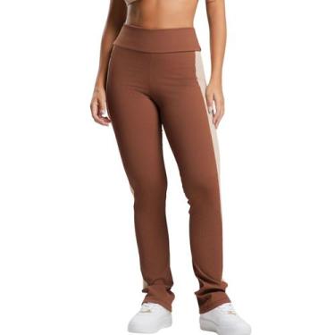 Imagem de Calça Fitness Canelado Feminino Bella Fiore Academia Cintura Alta Poli