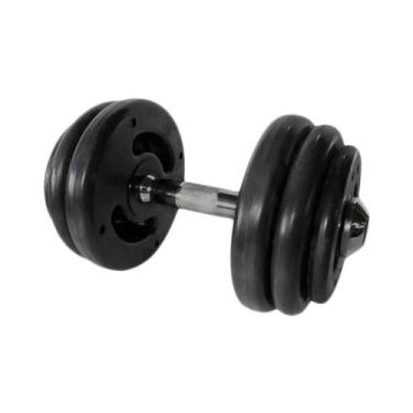 Imagem de Dumbbell Injetado com Pegada Cromada 22kg para Academia e Treinos de F
