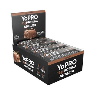 Imagem de Barra Proteica YoPRO - Sabor Chocolate - 12 Unidades de 55g - Nutrata