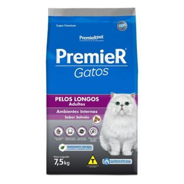 Imagem de Ração Premier Pêlos Longos Gatos Adultos sabor Salmão 7,5 Kg - PREMIER