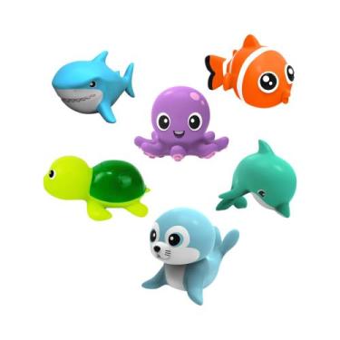 Imagem de Brinquedos De Banho De Animais Marinhos 8 Peças, Brinquedos De Banho D