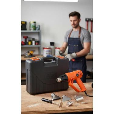 Imagem de 2x Soprador Térmico 1800W Laranja 5 Peças Maleta - Congratulations Sto