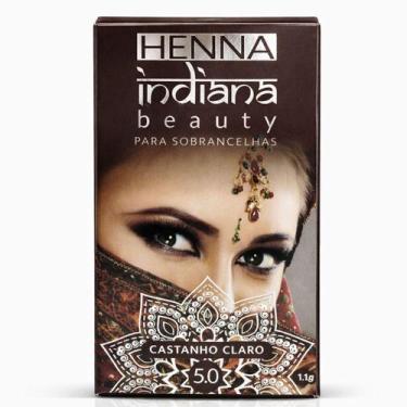 Imagem de Henna Para Sobrancelhas Indiana Beauty, Castanho Claro 5.0