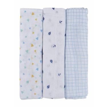 Imagem de Toalha Fralda Luxo Estampada com Bainha 70cm x 1,07m - Bublim Ninho, A