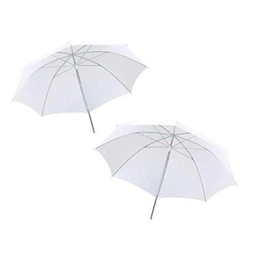 Imagem de Kit de Iluminação com Duas Sombrinhas Branca Difusora Sou Foto SBD-84 para Estúdio Fotográfico