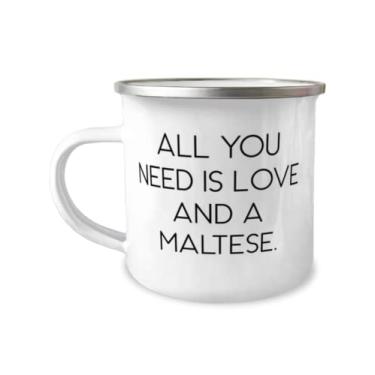 Imagem de Presentes de cães maltês para amantes de animais de estimação, tudo o que você precisa é amor e um maltês, caneca engraçada de 355 ml, de amigos