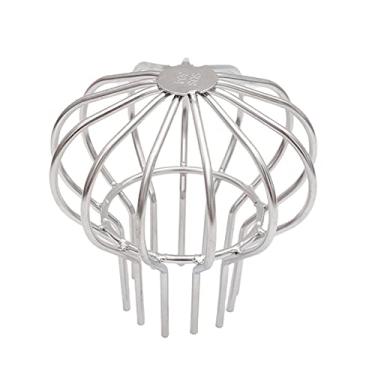 Imagem de Prote??o de calha anti-bloqueio F¨¢cil instala??o redonda Tampa de rede s¨®lida Filtro de linha Tamp?o de piso Externo Ralo de piso Terra?o A?o inoxid¨¢vel, tipo 75