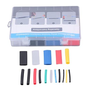 Imagem de Tubo encolhível, à prova d'água Kit de tubulação termorretrátil de 11 tamanhos com caixa de armazenamento para eletrônicos para bricolagem para manutenção diária
