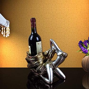 Imagem de Pkfinrd Estantes europeias criativas para decoração de vinho em resina para decoração de casa de hotel, presentes 26 x 16 x 22 cm