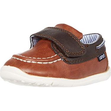 Imagem de Carter's Sapato infantil unissex Jaden Boat, Marrom, 2.5 Infant
