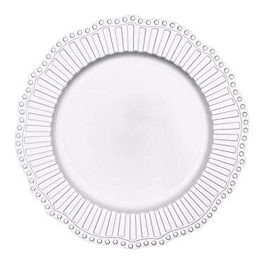 Imagem de Mimo Style Sousplat Crown, Cor Prata, Material Polipropileno Com Boa Estabilidade Térmica e de Excelente Qualidade, Moderno e Versátil, Ideal Para Mesa Posta, Mede 33cm