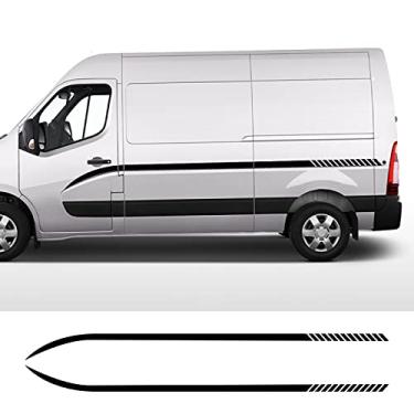 Imagem de 2 pçs adesivos de decoração de linhas de cintura para carro para Renault Master Motorhome Van Auto Styling gráficos decalques acessórios