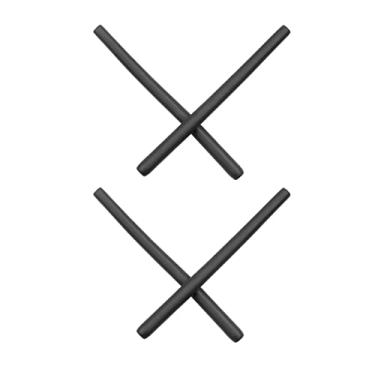 Imagem de Mryok 2 pares de kits de meias de substituição para Oakley Tailhook OO4087 - preto e preto