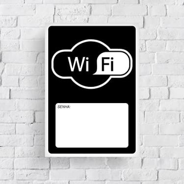 Imagem de Kit 2 Adesivos De Sinalização Wi-fi Senha Internet 14cmx20cm
