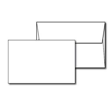 Imagem de Cartolina branca de 10 x 15 cm – Estoque em branco para convites, cartões de índice ou de nota – Capa pesada de 80 lb compatível com jato de tinta/impressora a laser, Branco, 40 Cards with Envelopes