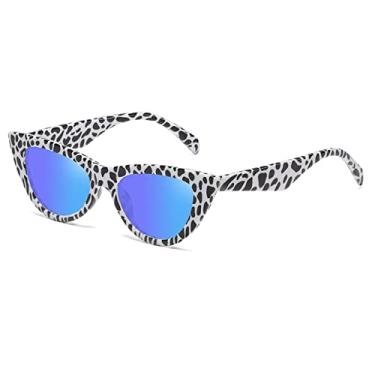 Imagem de Olhos de gato moda óculos de sol feminino vintage óculos de designer de luxo para óculos polarizados uv400, lente azul drak, como imagem
