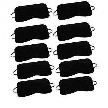 Imagem de 10 Máscaras de dormir para Repouso e Descanso Preto