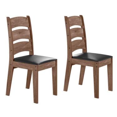 Imagem de Conjunto Com 02 Cadeiras Mali Amendoa 11C - Móveismarket
