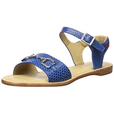 Imagem de Marc Joseph New York Sandália feminina de couro Park Ave, Cobra azul royal, 35